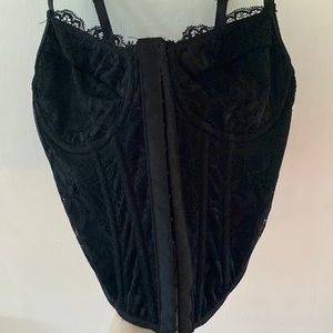 Cute black lace corset top
